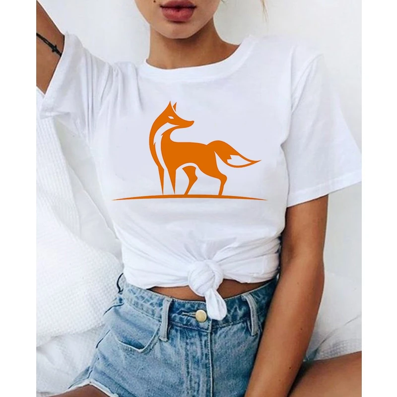 2020 Summer Women T-shirt Witty Fox Printed Tshirts Casual Tops Tee Harajuku 90s Vintage White tshirt Female Clothing
2020 Summer Women T-shirt Witty Fox Printed Tshirts Casual Tops Tee Harajuku 90s Vintage White tshirt Female Clothing