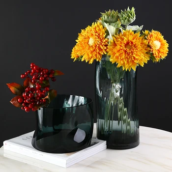 Art Special-shaped Transparent Glass Vase Living Room Flower Arrangement Home Bedroom Hydroponic Flower Home Decoration Wedding
Art Special-shaped Transparent Glass Vase Living Room Flower Arrangement Home Bedroom Hydroponic Flower Home Decoration Wedding