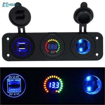 12/24V Car Universal Car Charger Cigarette Lighter Color Screen Voltmeter For Car, Motorcycle, ATV, RV, Boat, Yacht
12/24V Car Universal Car Charger Cigarette Lighter Color Screen Voltmeter For Car, Motorcycle, ATV, RV, Boat, Yacht