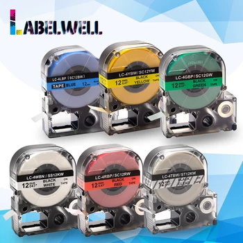Labelwell Multicolors label tape SS12KW ST12KW SC12RW SC12BW SC12YW SC12GW LC-4WBN compatible for Epson / KingJim label Makers
Labelwell Multicolors label tape SS12KW ST12KW SC12RW SC12BW SC12YW SC12GW LC-4WBN compatible for Epson / KingJim label Makers