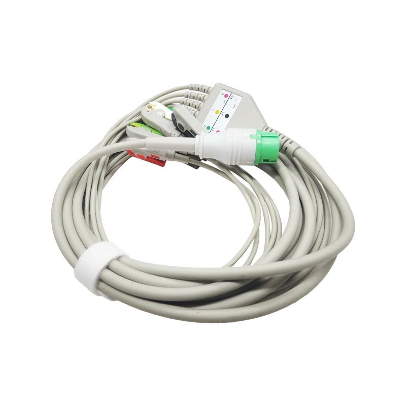ECG Cable One Piece 5 Lead Wires 12 Pin Clip 4.0 Grabber AHA Standard for Mindray Patient Monitor Beneview and iPM Series
ECG Cable One Piece 5 Lead Wires 12 Pin Clip 4.0 Grabber AHA Standard for Mindray Patient Monitor Beneview and iPM Series