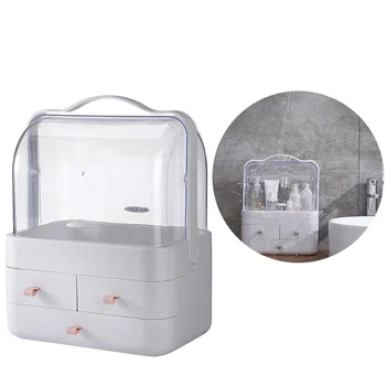 Portable Drawer-Type Desktop Storage Box Cosmetic Makeup Container Waterproof Dustproof Large Space Home Storage With Handle (Pi
Portable Drawer-Type Desktop Storage Box Cosmetic Makeup Container Waterproof Dustproof Large Space Home Storage With Handle (Pi