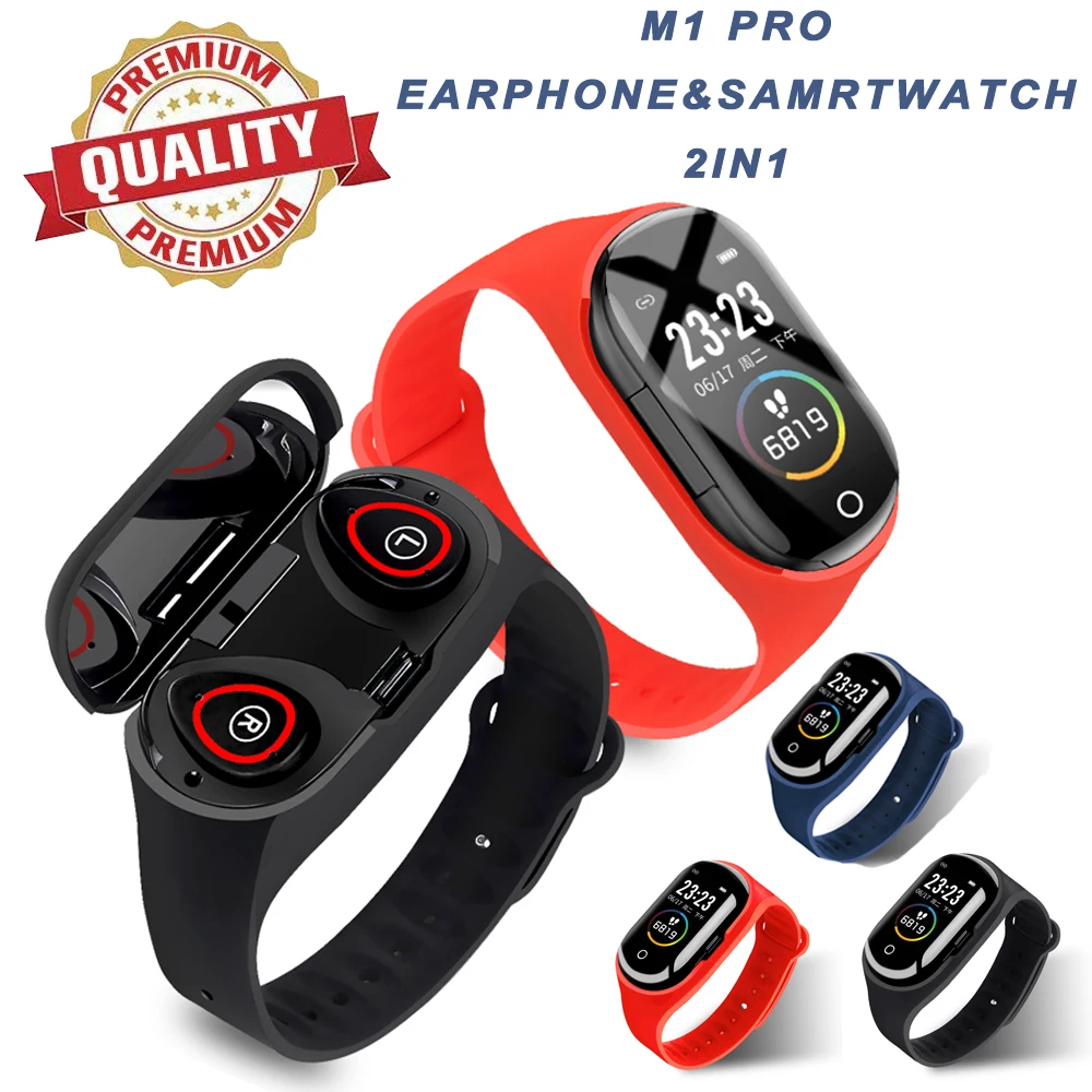 M1 Pro Smart Watch Earphone Smartwatch 2 in 1 Waterproof Heart Rate Detection Long Standby Sport Smart Bracelet For IOS Android
M1 Pro Smart Watch Earphone Smartwatch 2 in 1 Waterproof Heart Rate Detection Long Standby Sport Smart Bracelet For IOS Android