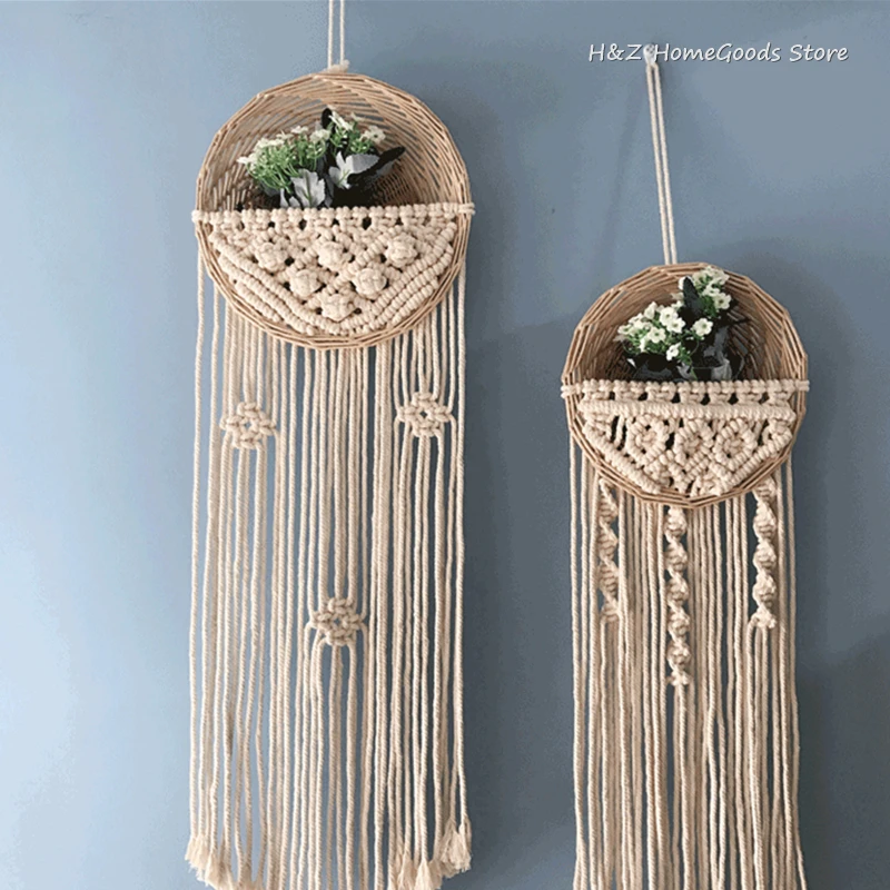 Garden Dreams Round Flower Pot Macrame Tapestry 5 Hf6db9816f90c4910972034b04fd601fdC