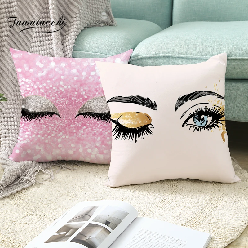 Fuwatacchi Eye Lash Christmas Throw Pillow Cushion Cover for Home Wedding Red Lips Decorative Pink Pillowcase Pillows 45*45
Fuwatacchi Eye Lash Christmas Throw Pillow Cushion Cover for Home Wedding Red Lips Decorative Pink Pillowcase Pillows 45*45
