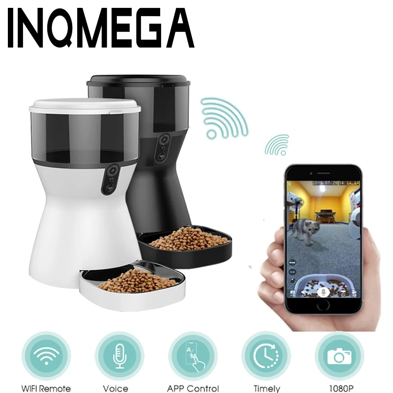 INQMEGA 4L Pet Feeder Wifi Remote Control Smart Automatic Pet Feeder Dogs Cat Food Rechargable with Video Monitor 1080p Wifi Cam
INQMEGA 4L Pet Feeder Wifi Remote Control Smart Automatic Pet Feeder Dogs Cat Food Rechargable with Video Monitor 1080p Wifi Cam