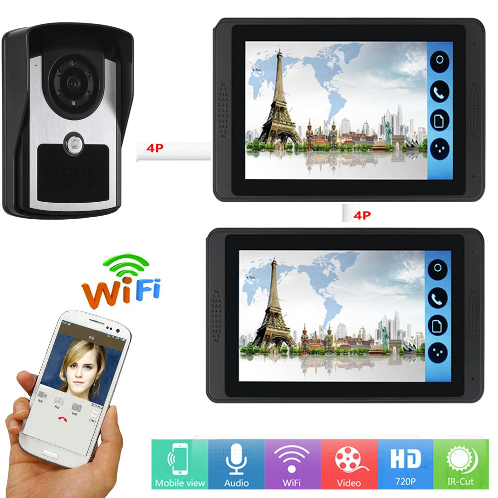Yobang Sec APP Remote Control Video Intercom 7 Inch LCD WIFI Wireless Video Door Phone Doorbell IR Camera Unlock Intercom System
Yobang Sec APP Remote Control Video Intercom 7 Inch LCD WIFI Wireless Video Door Phone Doorbell IR Camera Unlock Intercom System