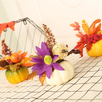 Halloween Pumpkin Table Decoration with Artificial Maple Leaf Autumn Home Holiday Props
Halloween Pumpkin Table Decoration with Artificial Maple Leaf Autumn Home Holiday Props