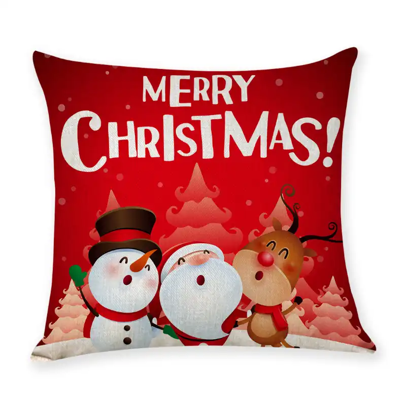 merry christmas decoration for home santa claus reindeer pillow