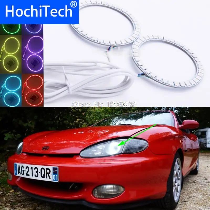 Super bright 7-Color RGB Multi-Color LED Angel Eyes Kit with a remote control For Hyundai Tiburon Coupe RD1 J2 F2 1996-1999
Super bright 7-Color RGB Multi-Color LED Angel Eyes Kit with a remote control For Hyundai Tiburon Coupe RD1 J2 F2 1996-1999