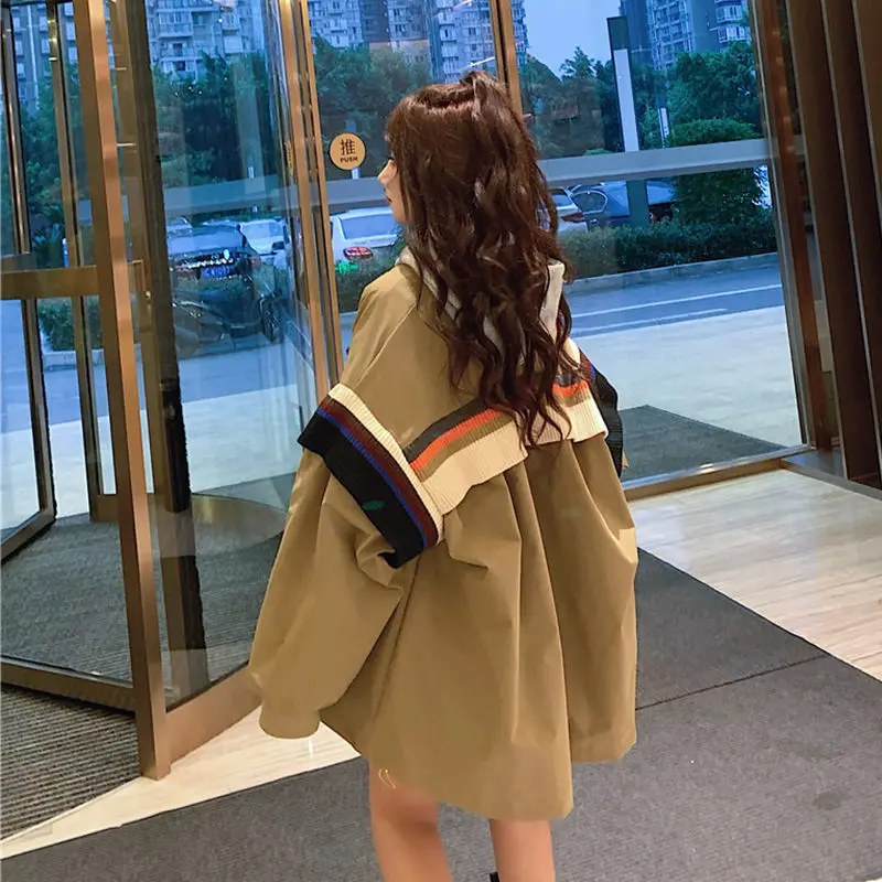 Coat autumn new Korean version loose wild fried street jacket female tide mid-length net red western style long-sleeved top
Coat autumn new Korean version loose wild fried street jacket female tide mid-length net red western style long-sleeved top