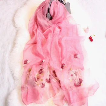 Mulberry silk silk silk wool scarf shawl female embroidery spring and autumn summer silk scarf long scarf
Mulberry silk silk silk wool scarf shawl female embroidery spring and autumn summer silk scarf long scarf