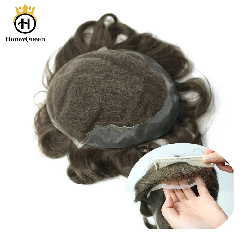 Durable Toupee Men Lace Front With PU Natural Looking 100% European Human Hair Toupee Replacement System 6# Color Remy Hair
Durable Toupee Men Lace Front With PU Natural Looking 100% European Human Hair Toupee Replacement System 6# Color Remy Hair