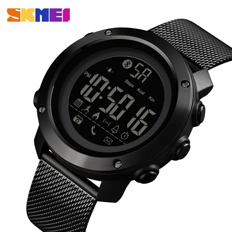 SKMEI Sport Smart Watch Men Waterproof Smart Digital Watch Calories Pedometer Bluetooth Watches Milanese Strap reloj hombre
SKMEI Sport Smart Watch Men Waterproof Smart Digital Watch Calories Pedometer Bluetooth Watches Milanese Strap reloj hombre