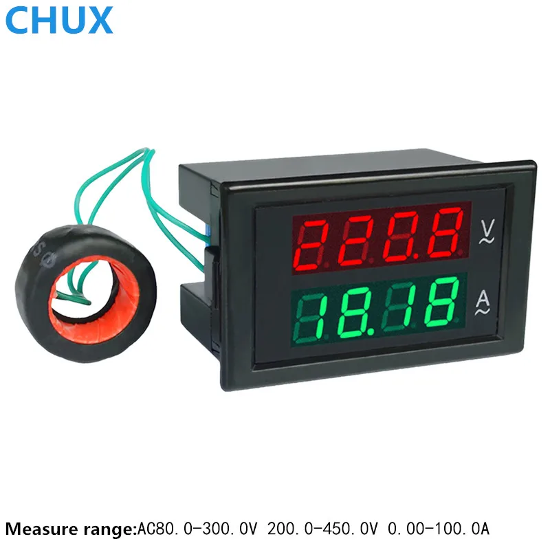 LED Digital Dual display Voltage Ampere Multimeter 4 digits 220V 450V DL85 AC 100A Current Meter Voltmeter and Ammeter
LED Digital Dual display Voltage Ampere Multimeter 4 digits 220V 450V DL85 AC 100A Current Meter Voltmeter and Ammeter