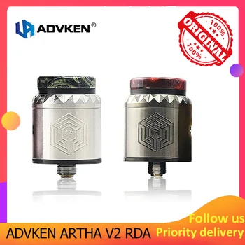 

Advken Artha V2 RDA 24mm Vape Tank with 810 PEI Drip Tip Rebuildable Atomizer for Electronic Cigarette 510 thread Box Mod