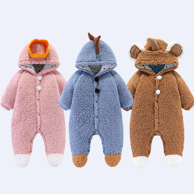 2020 Winter Berber Fleece Romper For Baby Girls Boys Animal Design Button Hooded Babysuit Thicken Warm Newborn Jumpsuit Clothing
2020 Winter Berber Fleece Romper For Baby Girls Boys Animal Design Button Hooded Babysuit Thicken Warm Newborn Jumpsuit Clothing