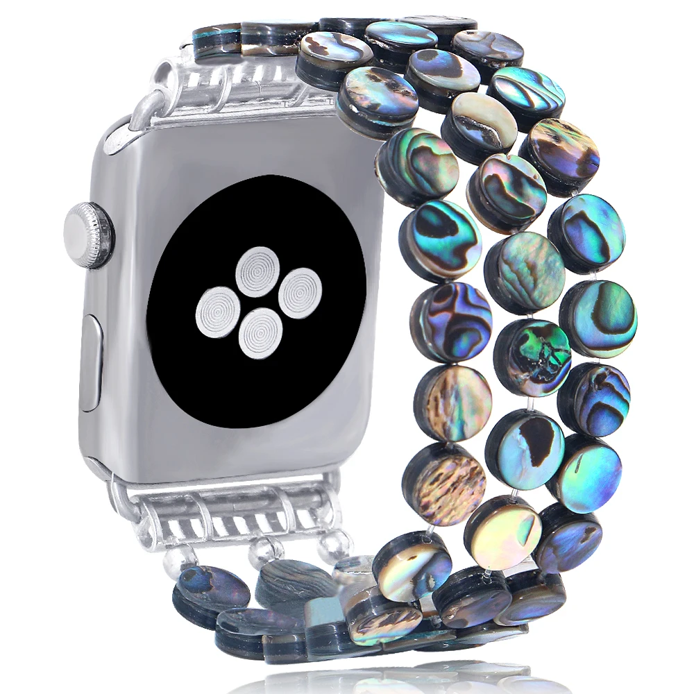 Handmade Shell 38mm/42mm Watch Strap For iWatch5/4/3/2/1 Elastic Apple Watch Bands For Women Men Wristband Bracelet Jewelry
Handmade Shell 38mm/42mm Watch Strap For iWatch5/4/3/2/1 Elastic Apple Watch Bands For Women Men Wristband Bracelet Jewelry