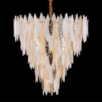 New Nordic crystal chandelier modern colored glazed living room chandelier villa double staircase luxury decorative chandelier
New Nordic crystal chandelier modern colored glazed living room chandelier villa double staircase luxury decorative chandelier