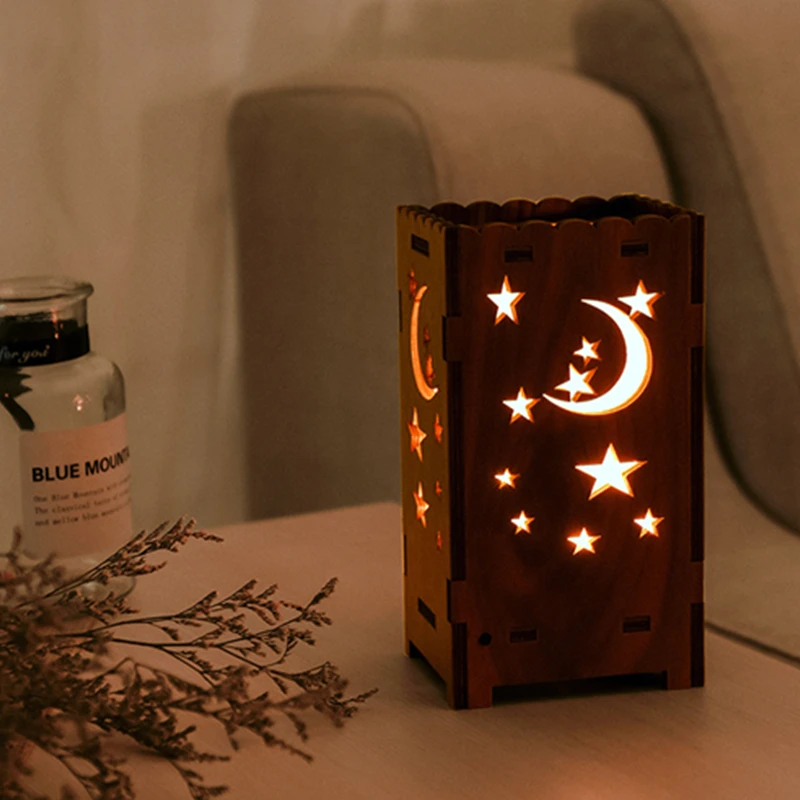Creative log hollow colorful moon starry sky romantic lucky star projection lamp projection creative atmosphere night light home
Creative log hollow colorful moon starry sky romantic lucky star projection lamp projection creative atmosphere night light home