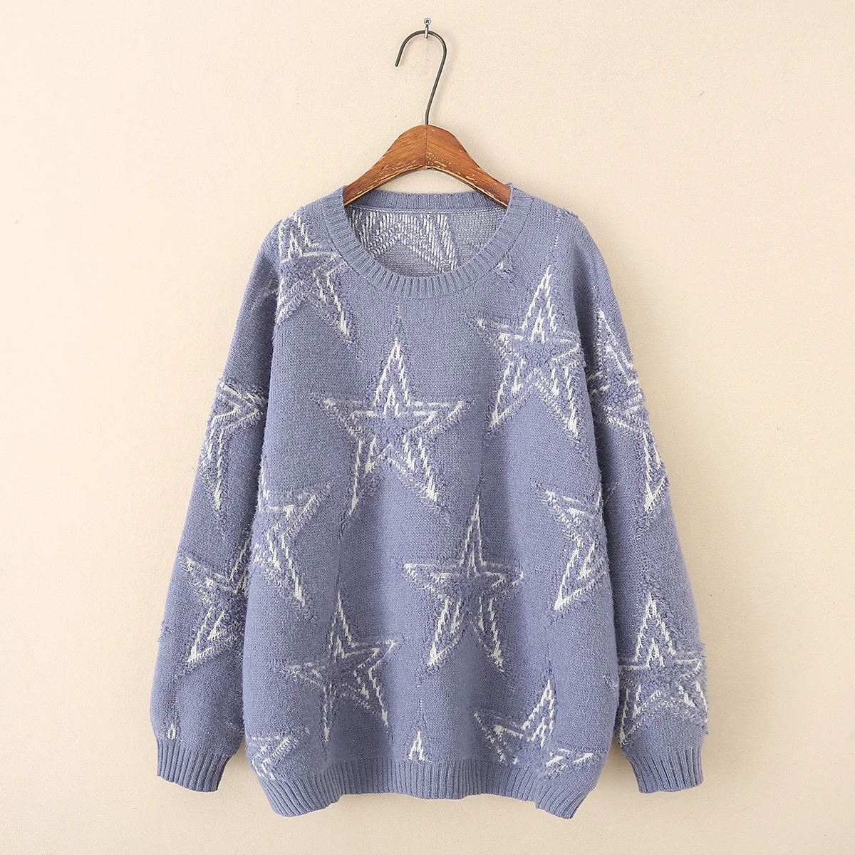 Korean-style 220 180 140 Bust 130 Fat Mm Five-pointed Star Thick Sweater Loose And Plus-sized Sweater Women's Autumn
Korean-style 220 180 140 Bust 130 Fat Mm Five-pointed Star Thick Sweater Loose And Plus-sized Sweater Women's Autumn
