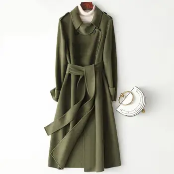 2019 Autumn Winter Women Long Wool Coat New Double Breasted Square Collar Overcoat Female Double-Sided Cashmere Outerwear N46
2019 Autumn Winter Women Long Wool Coat New Double Breasted Square Collar Overcoat Female Double-Sided Cashmere Outerwear N46