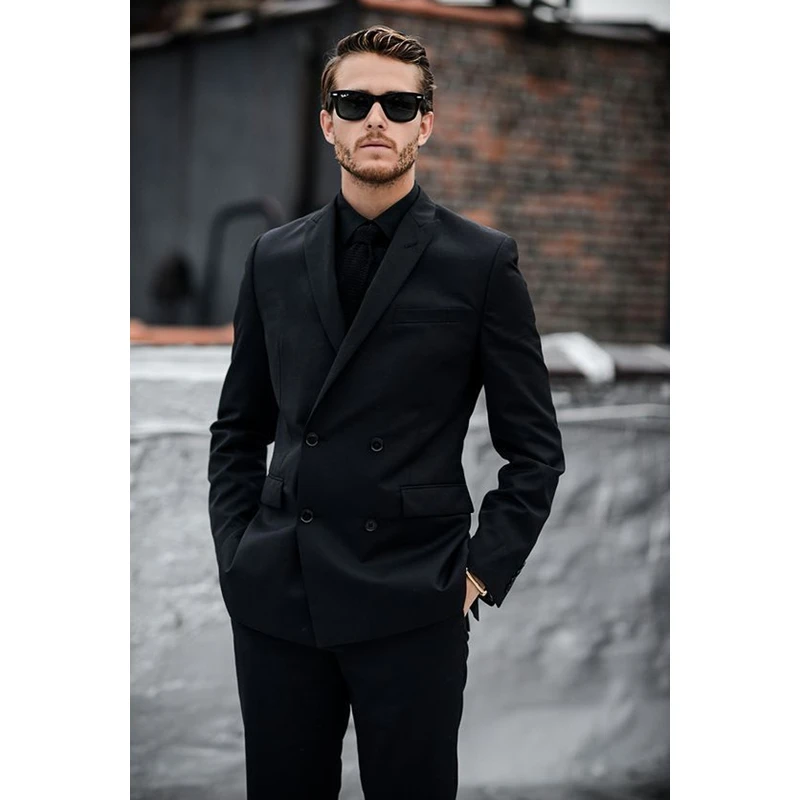Custom Made Black Men Suits Double Breasted Groom Suits Blazer Slim Fit 2 Piece Prom Tuxedo Masculino (Jacket+Pants)
Custom Made Black Men Suits Double Breasted Groom Suits Blazer Slim Fit 2 Piece Prom Tuxedo Masculino (Jacket+Pants)