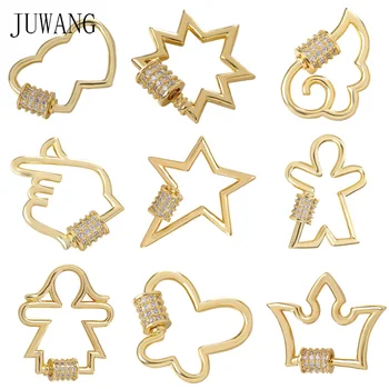 JUWANG 2020 New Fashion Cubic Zirconia Fastener Hooks Screw Sprial Clasps Connectors For Handmade DIY Nacklaces Jewelry Making
JUWANG 2020 New Fashion Cubic Zirconia Fastener Hooks Screw Sprial Clasps Connectors For Handmade DIY Nacklaces Jewelry Making
