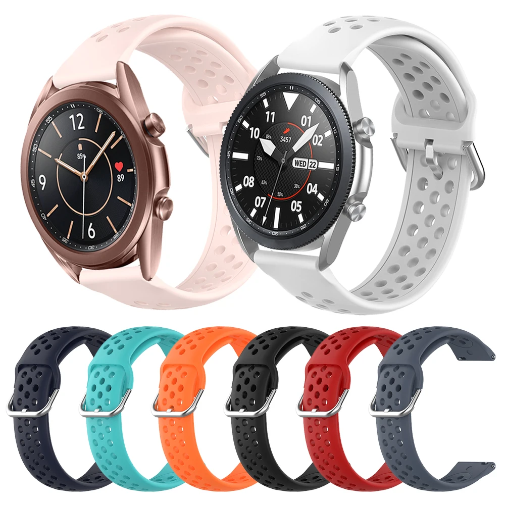 Wrist Strap For Samsung Galaxy Watch 3 45mm 41mm Silicone Band Bracelet for Samsung 46mm 42mm Watch Active 2 Gear S3 Watchband
Wrist Strap For Samsung Galaxy Watch 3 45mm 41mm Silicone Band Bracelet for Samsung 46mm 42mm Watch Active 2 Gear S3 Watchband