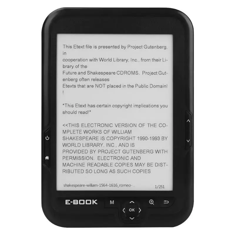 6 inch E-Ink Ebook Reader LCD Smart E-reader 4/8/16GB Memory Electronic Book HD Digital E-book Support Russian Spanish French
6 inch E-Ink Ebook Reader LCD Smart E-reader 4/8/16GB Memory Electronic Book HD Digital E-book Support Russian Spanish French