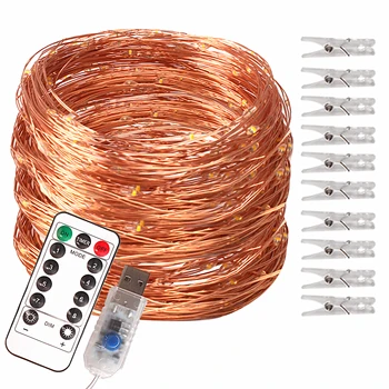 Copper Wire 10m 100 LED Photo Clips Fairy Lights LED String USB Christmas Garland Lights Outdoor/Indoor Wedding Party Decoration
Copper Wire 10m 100 LED Photo Clips Fairy Lights LED String USB Christmas Garland Lights Outdoor/Indoor Wedding Party Decoration