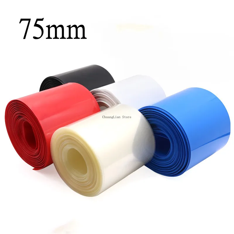 PVC Heat Shrink Tube 75mm Width Blue Multicolor Shrinkable Cable Sleeve Sheath Pack Cover for 18650 Lithium Battery Film Wrap
PVC Heat Shrink Tube 75mm Width Blue Multicolor Shrinkable Cable Sleeve Sheath Pack Cover for 18650 Lithium Battery Film Wrap