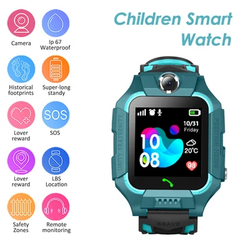 

SZ6A Multifunctional Kids Smart Watch 1.44" Touch Screen SOS Emergency Call LBS Positioning Camera IP67 Waterproof Smartwatch