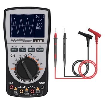 ET826 ligent 2 in 1 Digital Storage Scopemeter Multimeter 4 4000 Counts 20KHz One Key AUTO Oscilloscope Tester
ET826 ligent 2 in 1 Digital Storage Scopemeter Multimeter 4 4000 Counts 20KHz One Key AUTO Oscilloscope Tester