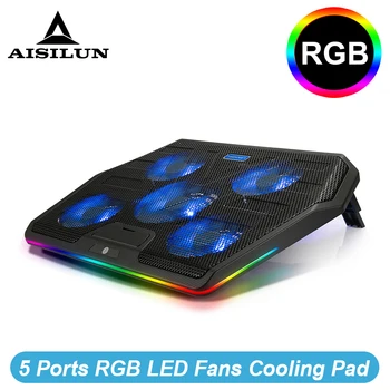 Gaming Laptop Cooler Notebook Cooling Pad 5 RGB LED Fans Powerful Air Flow Portable Adjustable Laptop Stand 14-17inch Laptop
Gaming Laptop Cooler Notebook Cooling Pad 5 RGB LED Fans Powerful Air Flow Portable Adjustable Laptop Stand 14-17inch Laptop