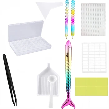 5D Diamond Painting Tools and Accessories Kits Diamond Embroidery Box Pen for Adults or Kids Yellow clay Tweezers Plastic Tray
5D Diamond Painting Tools and Accessories Kits Diamond Embroidery Box Pen for Adults or Kids Yellow clay Tweezers Plastic Tray