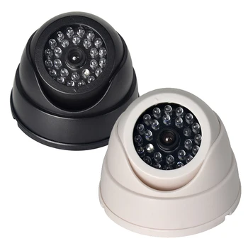 

Dummy Dome Fake Security Camera CCTV 30pc False IR LED W/ Flashing Red LED Light