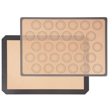 Silicone Baking Mat Macaron Mat Sheet, Non-Stick Reusable Sheet Food Safe Tray Pan Liners Set of 2, 11.6X16.5 Inches
Silicone Baking Mat Macaron Mat Sheet, Non-Stick Reusable Sheet Food Safe Tray Pan Liners Set of 2, 11.6X16.5 Inches