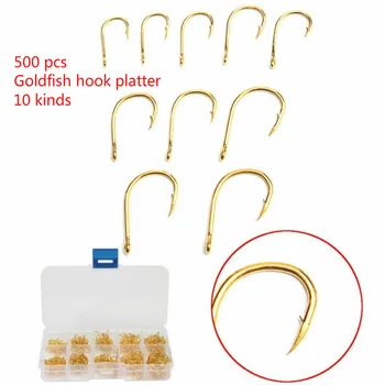 10 kinds of gold hooks assortment 500 hooks, trout hooks, gold hooks, barbs, powerful hooks, big hooks and box hooks
10 kinds of gold hooks assortment 500 hooks, trout hooks, gold hooks, barbs, powerful hooks, big hooks and box hooks