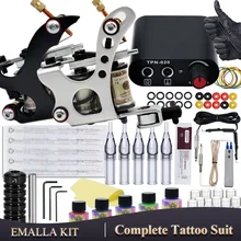 EMALLA Beginner Complete Tattoo Kit Tattoo Gun Machine Ink Set Power Supply Grips Permanent Makeup Tools for Body Art Tattoo Set 
EMALLA Beginner Complete Tattoo Kit Tattoo Gun Machine Ink Set Power Supply Grips Permanent Makeup Tools for Body Art Tattoo Set