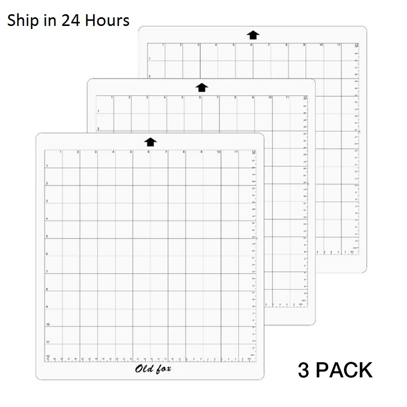 3PCS Replacement Cutting Mat Transparent Adhesive Mat Pad with Measuring Grid 12 by 12-Inch for Silhouette Cameo Plotter Machine
3PCS Replacement Cutting Mat Transparent Adhesive Mat Pad with Measuring Grid 12 by 12-Inch for Silhouette Cameo Plotter Machine