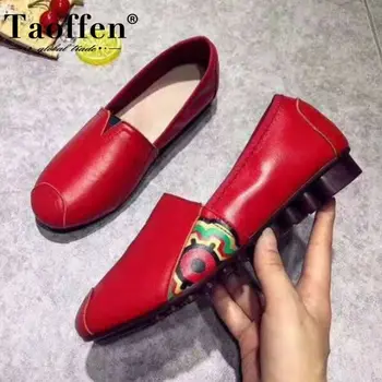 Taoffen Women Flats Genuine Leather Shoes Loafers Spring Round Toe Shoes Lazy Casual Shoes Non-Slip Low Heels Shoes Size 34-41 
Taoffen Women Flats Genuine Leather Shoes Loafers Spring Round Toe Shoes Lazy Casual Shoes Non-Slip Low Heels Shoes Size 34-41
