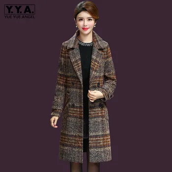 Fashion Wool Blend Long Coat Female Winter Plaid Double Breasted Elegant Outerwear Warm Office Lady Slim Jacket Plus Size 5XL
Fashion Wool Blend Long Coat Female Winter Plaid Double Breasted Elegant Outerwear Warm Office Lady Slim Jacket Plus Size 5XL
