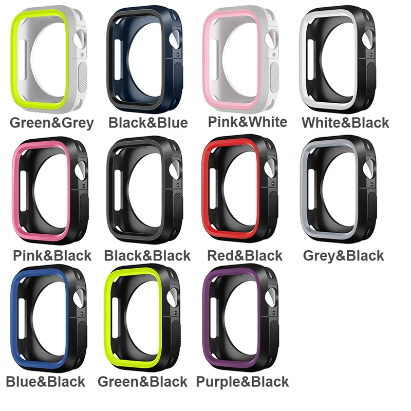 Силиконовый бампер для Apple Watch чехол 5 44 мм 40 iWatch 42 мм/38 мягкий защитный watch 4 3 2 1