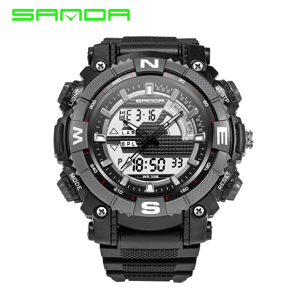 SANDA Watch Men Analog Digital Watches Electronic Clock Sports Watches Shock Smart Watch Water Resistant Male LED Men's Watch
SANDA Watch Men Analog Digital Watches Electronic Clock Sports Watches Shock Smart Watch Water Resistant Male LED Men's Watch