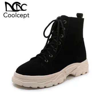 Coolcept Women Short Boots Winter Keep Warm Fur Cross Strap Shoes Women Fashion Platform Solid Color Ridding Boots Size 29-46
Coolcept Women Short Boots Winter Keep Warm Fur Cross Strap Shoes Women Fashion Platform Solid Color Ridding Boots Size 29-46
