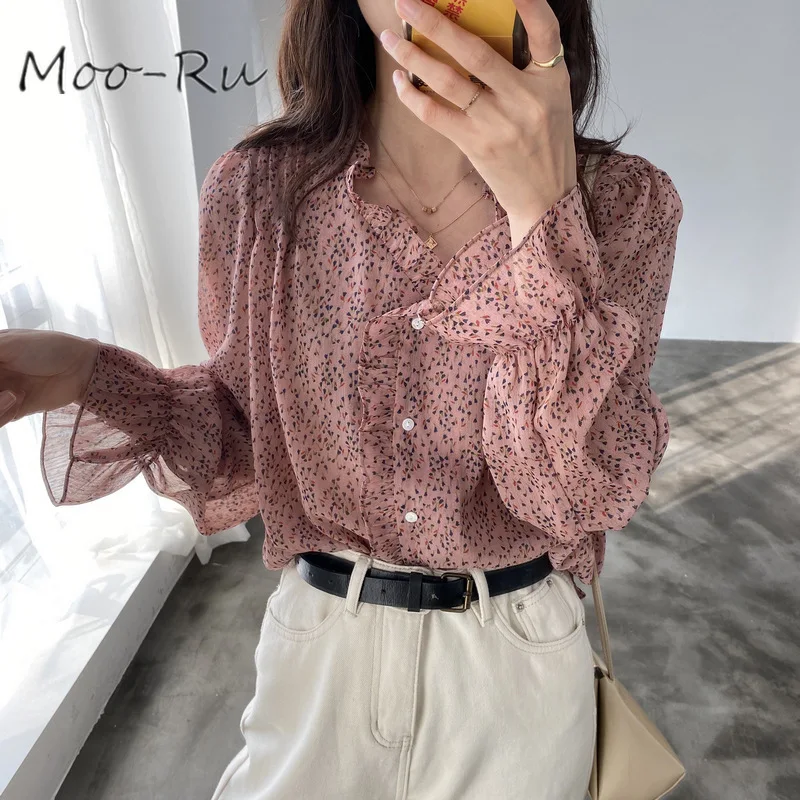 Moo-Ru 2020 The New Early Spring Broken Flower V Collar Ear-edge Chiffon Long-sleeved Shirt Female Loose Thin
Moo-Ru 2020 The New Early Spring Broken Flower V Collar Ear-edge Chiffon Long-sleeved Shirt Female Loose Thin