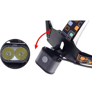 2X T6 LED 8000 Lumens USB Headlight 3 Modes 2X18650 Battery Flashlight Headlight Flashlight LED Headlamp
2X T6 LED 8000 Lumens USB Headlight 3 Modes 2X18650 Battery Flashlight Headlight Flashlight LED Headlamp