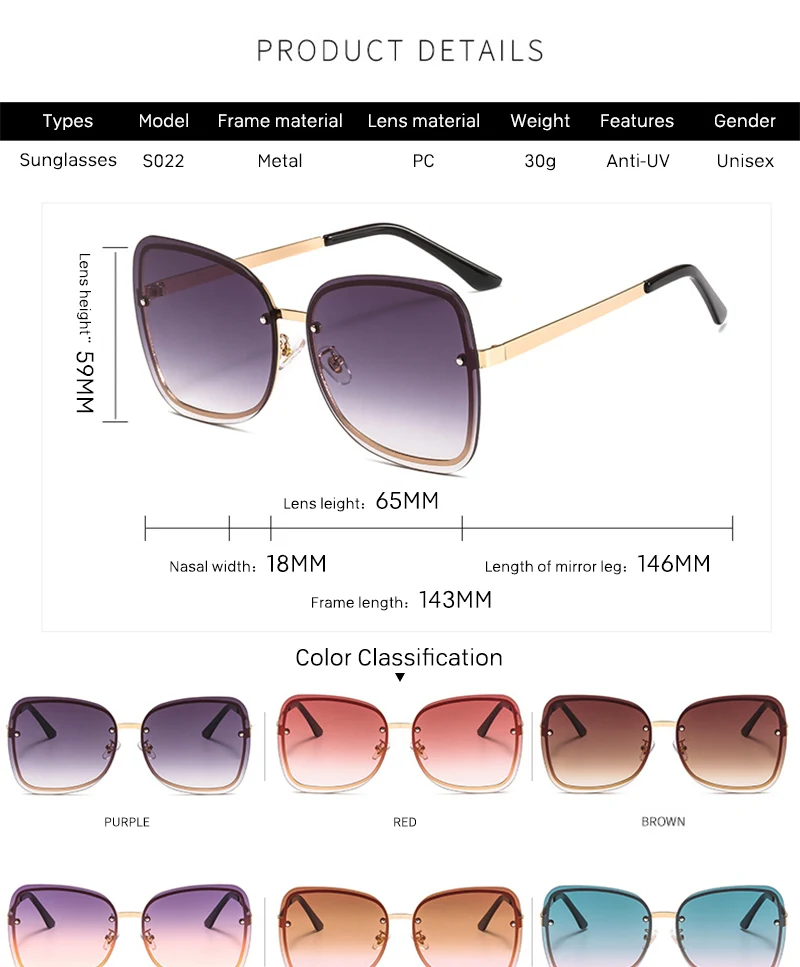 Square Rimless Sunglasses Women 2019 Summer Red Glasses Fashion Luxury Brand Sunglasses For Men UV400 Square Rimless Sunglasses Women 2019 Summer Red Glasses Fashion Luxury Brand Sunglasses For Men UV400