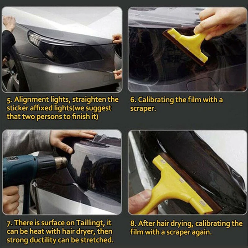 60cm Headlight Protective Film Headlight Protective Film 30cm Vinyl 3-Layers Scratch resistant Exterior Decoration
60cm Headlight Protective Film Headlight Protective Film 30cm Vinyl 3-Layers Scratch resistant Exterior Decoration